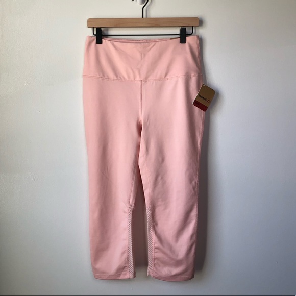 Reebok Women's Align High Rise Capri Leggings Impatiens Pink M - Picture 10 of 16